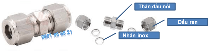 đầu nối hạt bắp inox 1